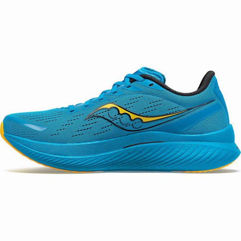 Men's Saucony Endorphin Speed 3 Running Shoes Blue / Gold | SFVHXPI-18