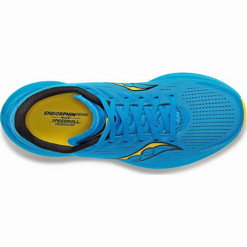 Men's Saucony Endorphin Speed 3 Running Shoes Blue / Gold | SFVHXPI-18