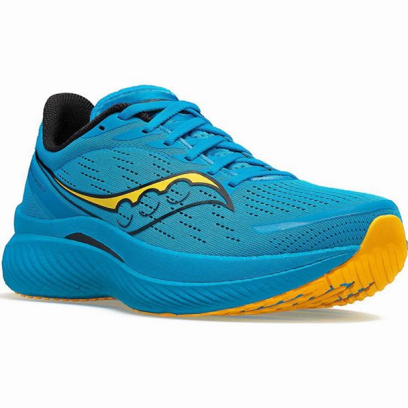 Men's Saucony Endorphin Speed 3 Running Shoes Blue / Gold | SFVHXPI-18