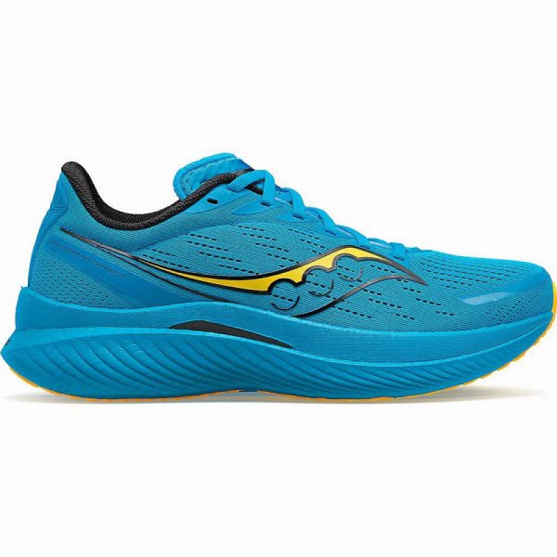 Men\'s Saucony Endorphin Speed 3 Running Shoes Blue / Gold | SFVHXPI-18