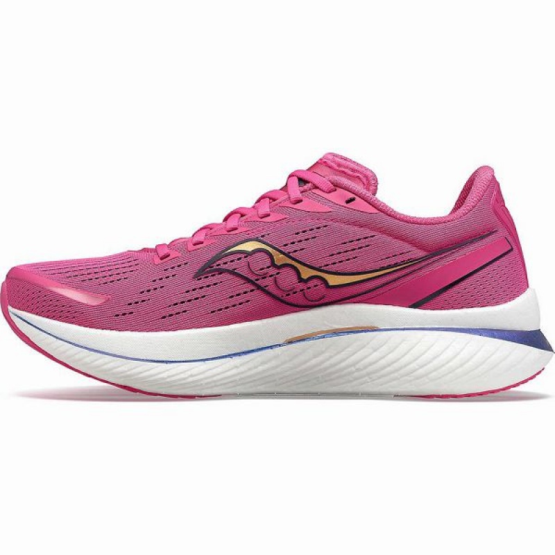 Men's Saucony Endorphin Speed 3 Running Shoes Pink / Navy | NHVQMRF-02