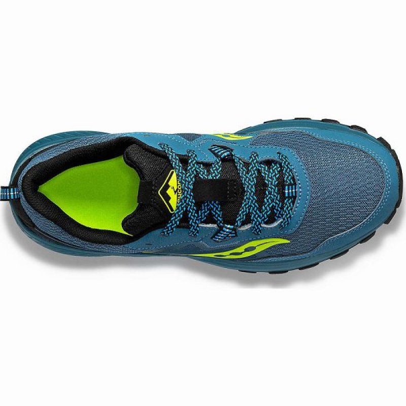 Men's Saucony Excursion TR16 Trail Running Shoes Blue / Black | GVRBMCX-09