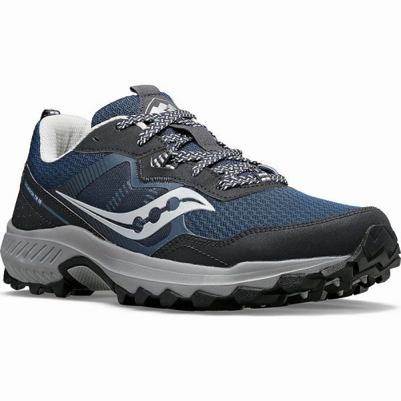 Men's Saucony Excursion TR16 Trail Running Shoes Navy / Silver | JALMRET-59