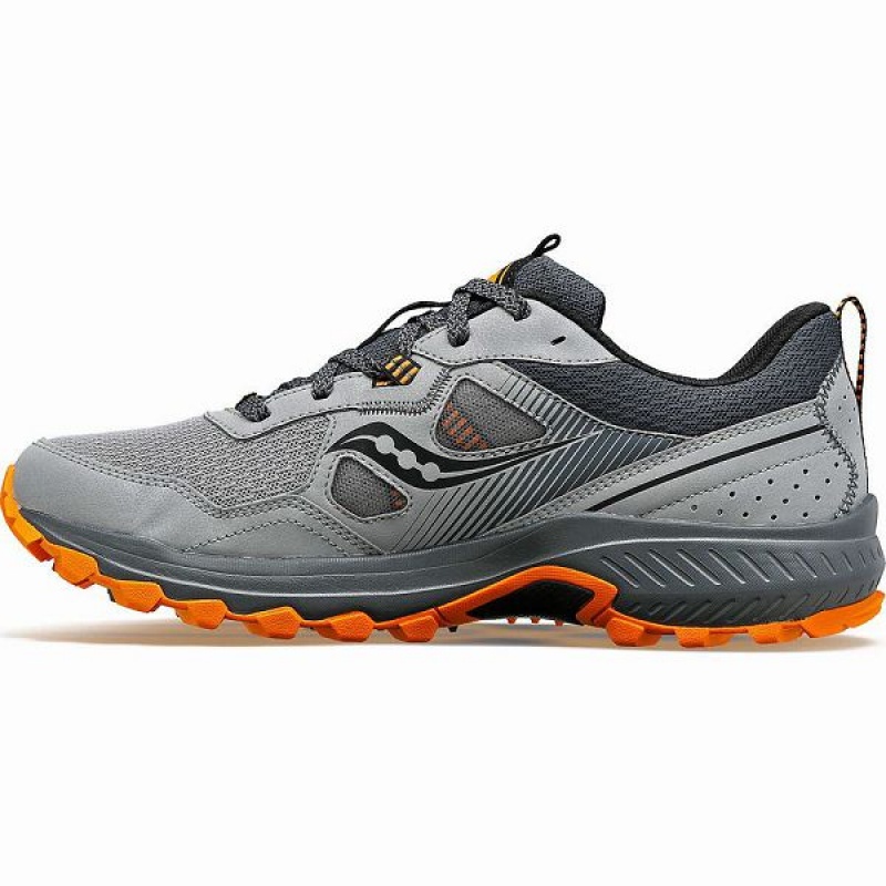 Men's Saucony Excursion TR16 Trail Running Shoes Grey / Orange | JXUCGZA-29