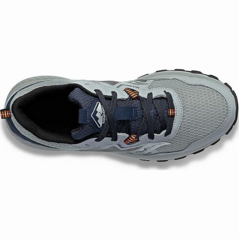 Men's Saucony Excursion TR16 Trail Running Shoes Grey / Navy | CKBOWFY-25