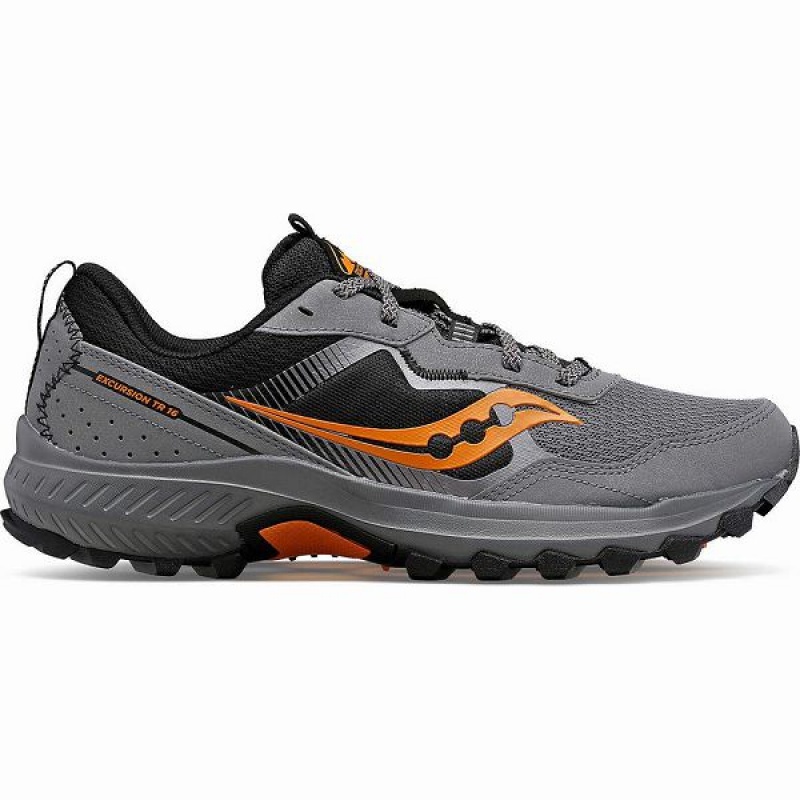 Men\'s Saucony Excursion TR16 Trail Running Shoes Grey | YQDXMGP-37