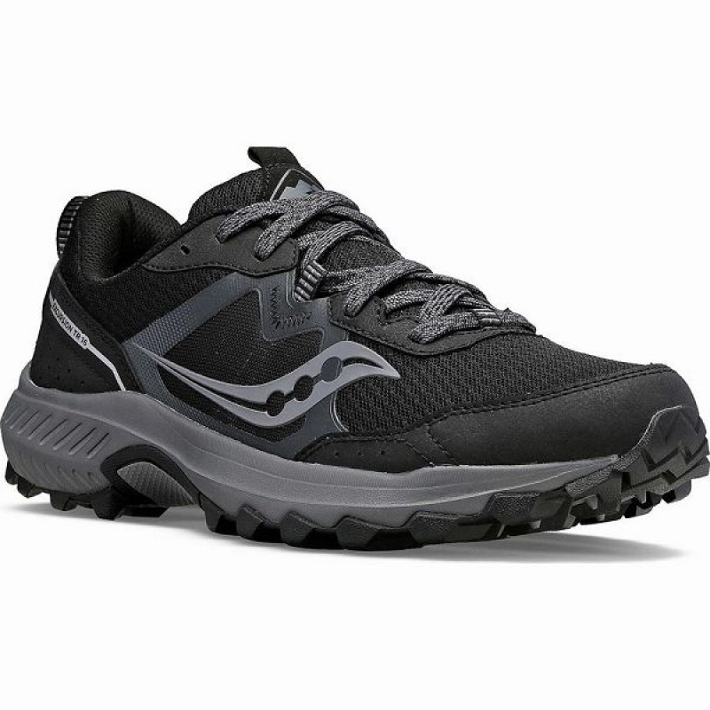 Men's Saucony Excursion TR16 Trail Running Shoes Black / Grey | PDFIUQR-27