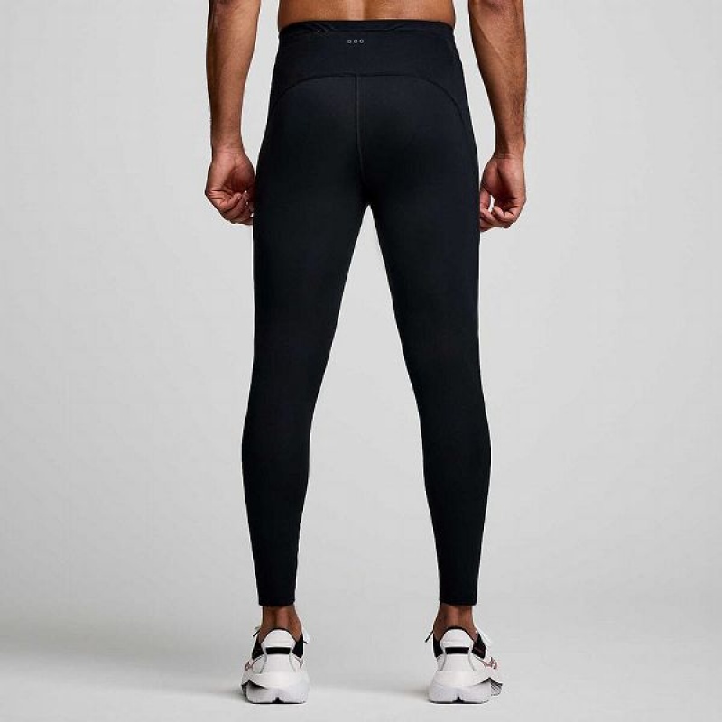 Men's Saucony Fortify Tight Black | AQLZRWB-46