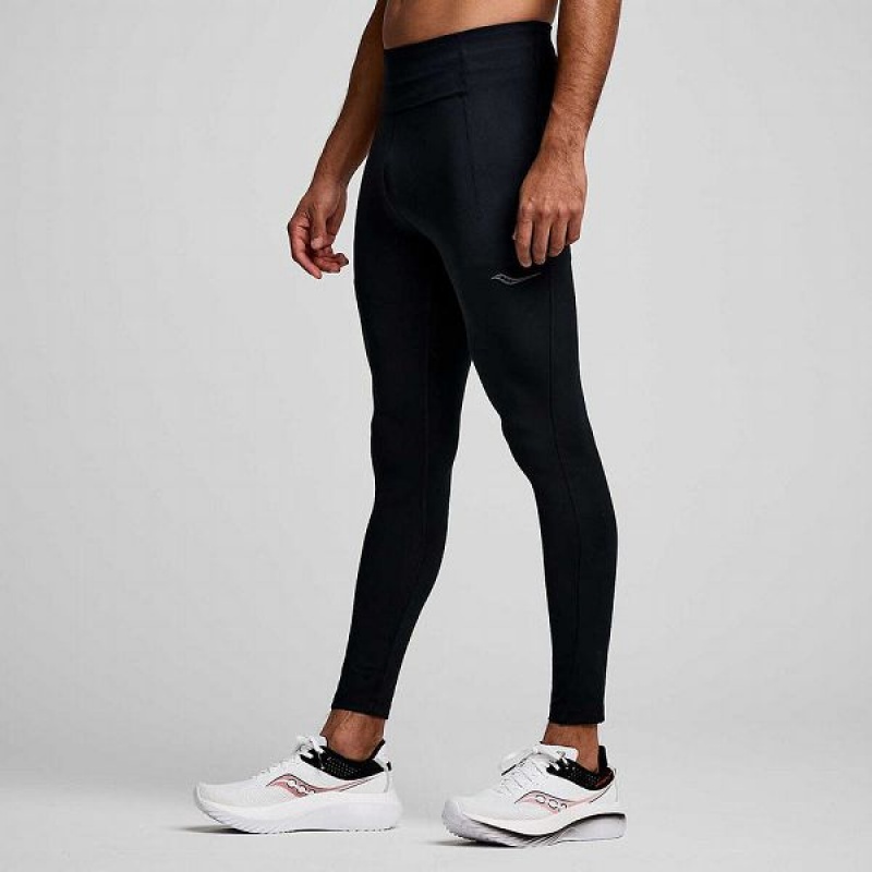 Men's Saucony Fortify Tight Black | AQLZRWB-46