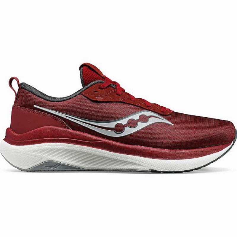 Men\'s Saucony Freedom Crossport Running Shoes Red / Grey | ELIHRGA-31