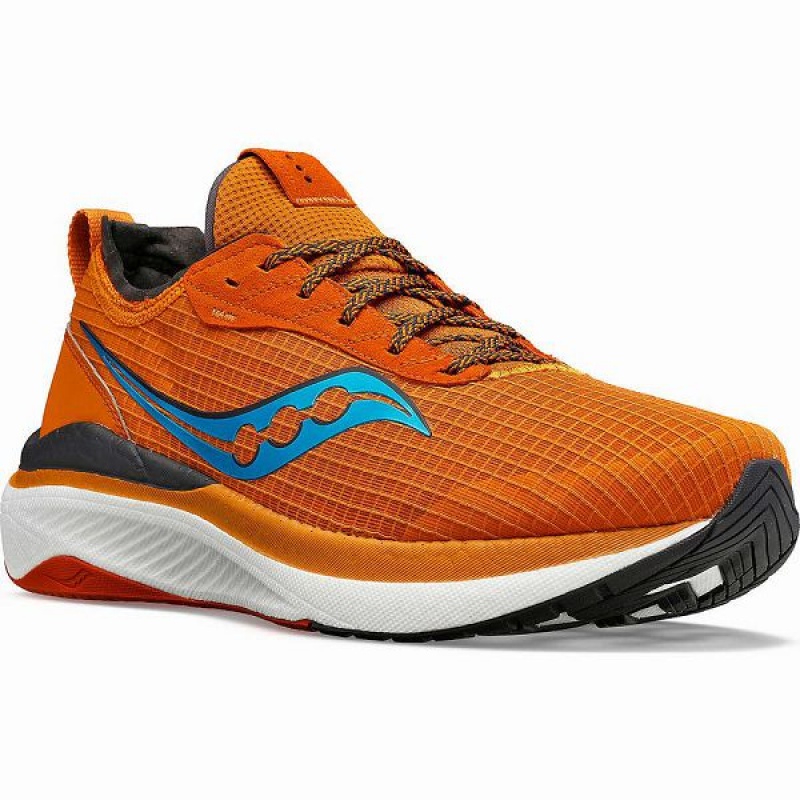 Men's Saucony Freedom Crossport Running Shoes Orange | SILYOZQ-02