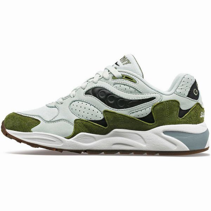 Men's Saucony Grid Shadow 2 Sneakers Green / Green | AKQPORN-76