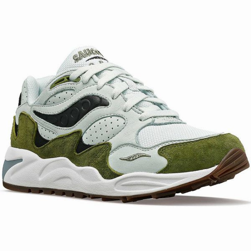 Men's Saucony Grid Shadow 2 Sneakers Green / Green | AKQPORN-76