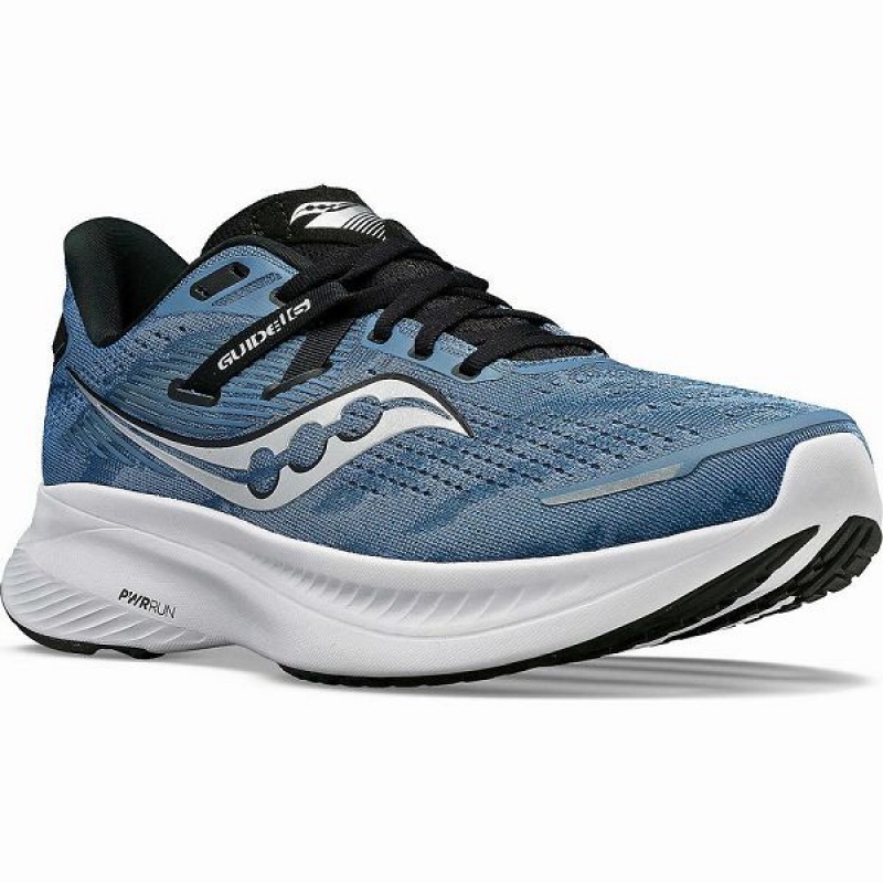 Men's Saucony Guide 16 Running Shoes Blue / Black | ZSVETQK-91