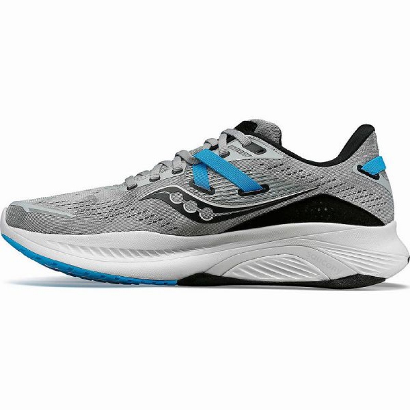 Men's Saucony Guide 16 Running Shoes Grey / Blue | NPHWFLG-95