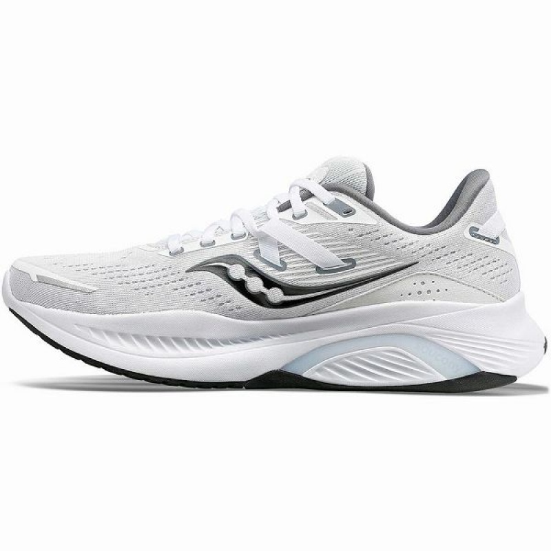 Men's Saucony Guide 16 Running Shoes White / Black | EBVQLXA-34