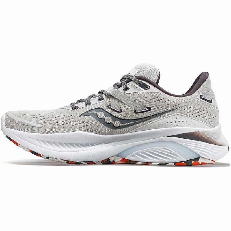 Men's Saucony Guide 16 Running Shoes White / Orange | KBJGDWE-94