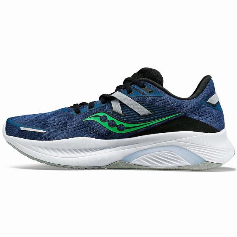 Men's Saucony Guide 16 Wide Running Shoes Navy / Turquoise | NTRZUOL-39