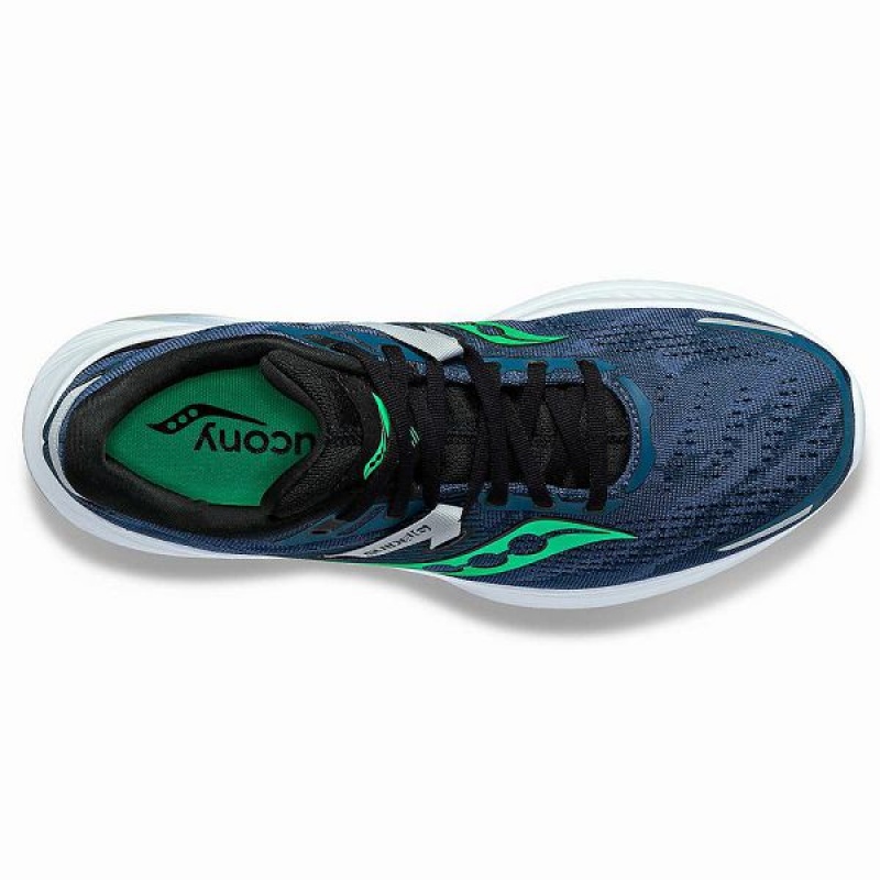 Men's Saucony Guide 16 Wide Running Shoes Navy / Turquoise | NTRZUOL-39