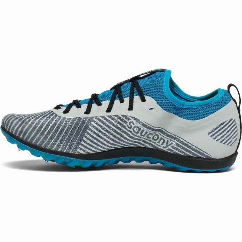 Men's Saucony Havok XC 2 Spike Spikes Shoes Grey / Blue | GRPEFNW-45