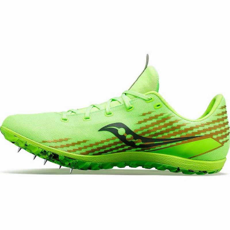 Men's Saucony Havok XC 3 Flat Spikes Shoes Green | WMZHPDG-09