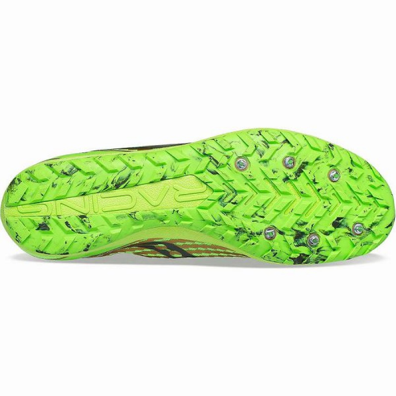 Men's Saucony Havok XC 3 Flat Spikes Shoes Green | WMZHPDG-09