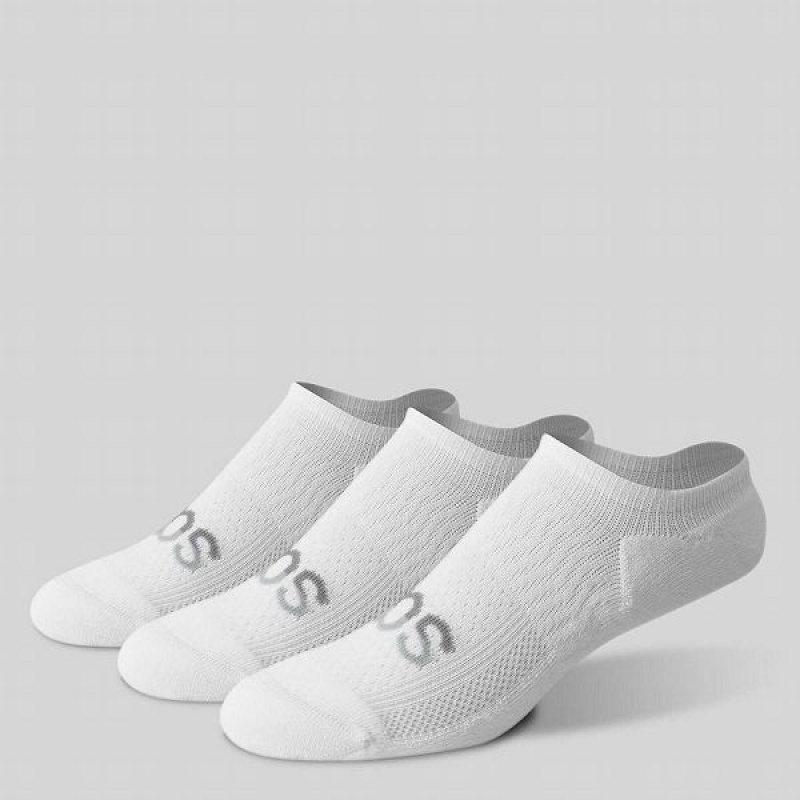 Men\'s Saucony Inferno Cushion Sneaker 3-Pack Socks White | ZRGLQMA-26