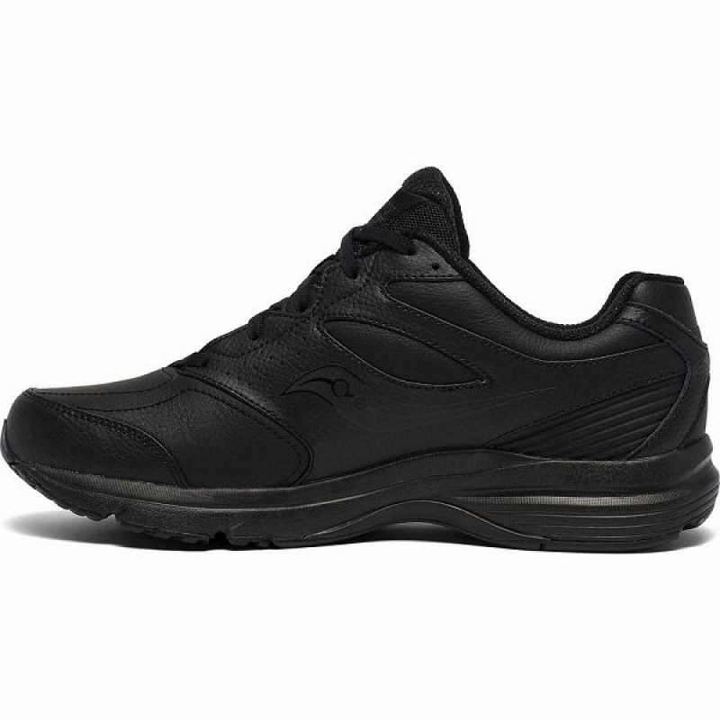 Men's Saucony Integrity Walker 3 Wide Walking Shoes Black | PQTLYAI-29