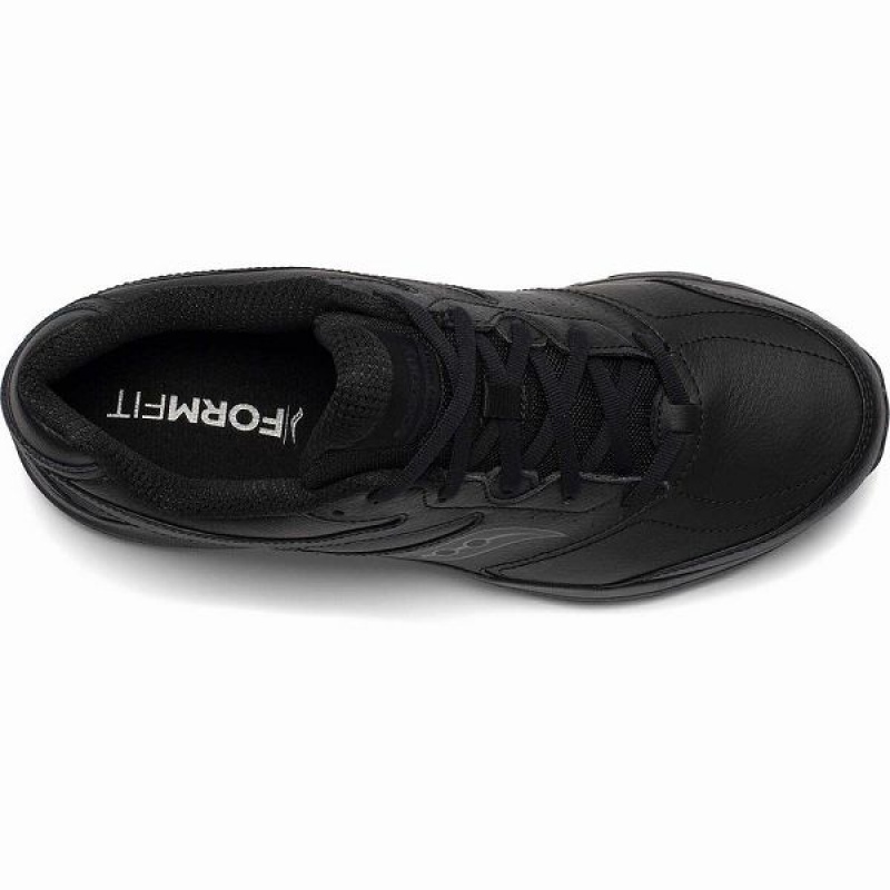 Men's Saucony Integrity Walker 3 Wide Walking Shoes Black | PQTLYAI-29