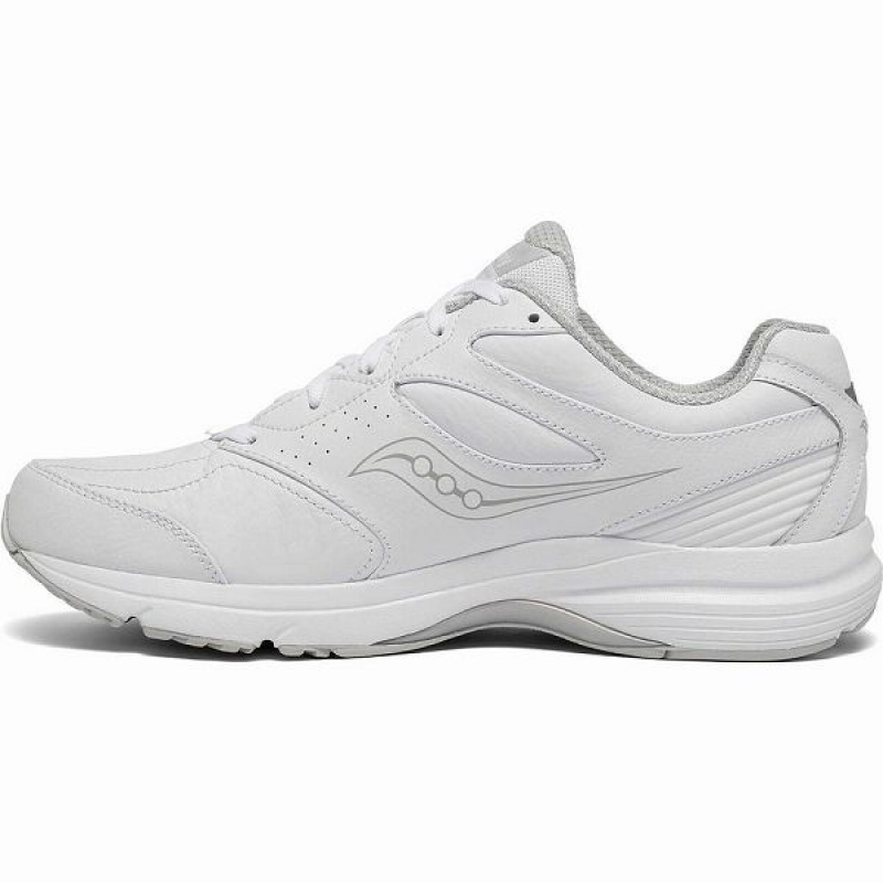 Men's Saucony Integrity Walker 3 Wide Walking Shoes White | BSVTAWJ-84