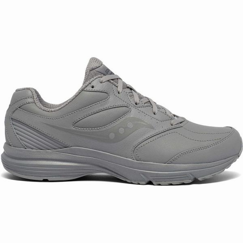 Men\'s Saucony Integrity Walker 3 Wide Walking Shoes Grey | HSDXJGT-83