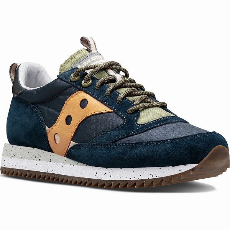 Men's Saucony Jazz 81 Peak Premium Sneakers Navy | NHEZPBX-14