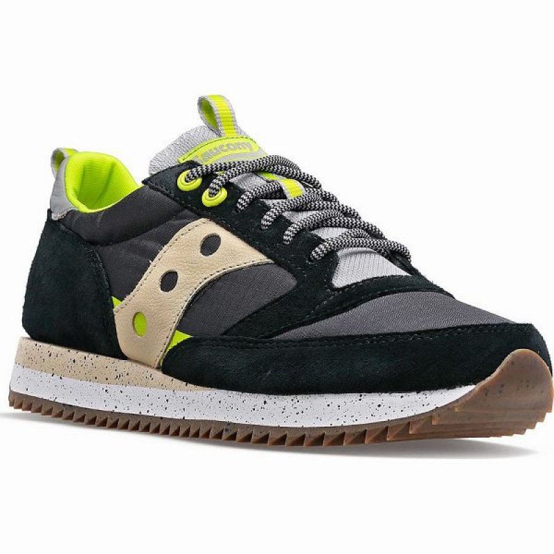 Men's Saucony Jazz 81 Peak Premium Sneakers Black / Light Green | ITJAFEM-80