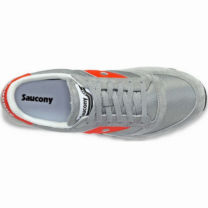 Men's Saucony Jazz 81 Sneakers Grey / Red | HFCGRDB-17