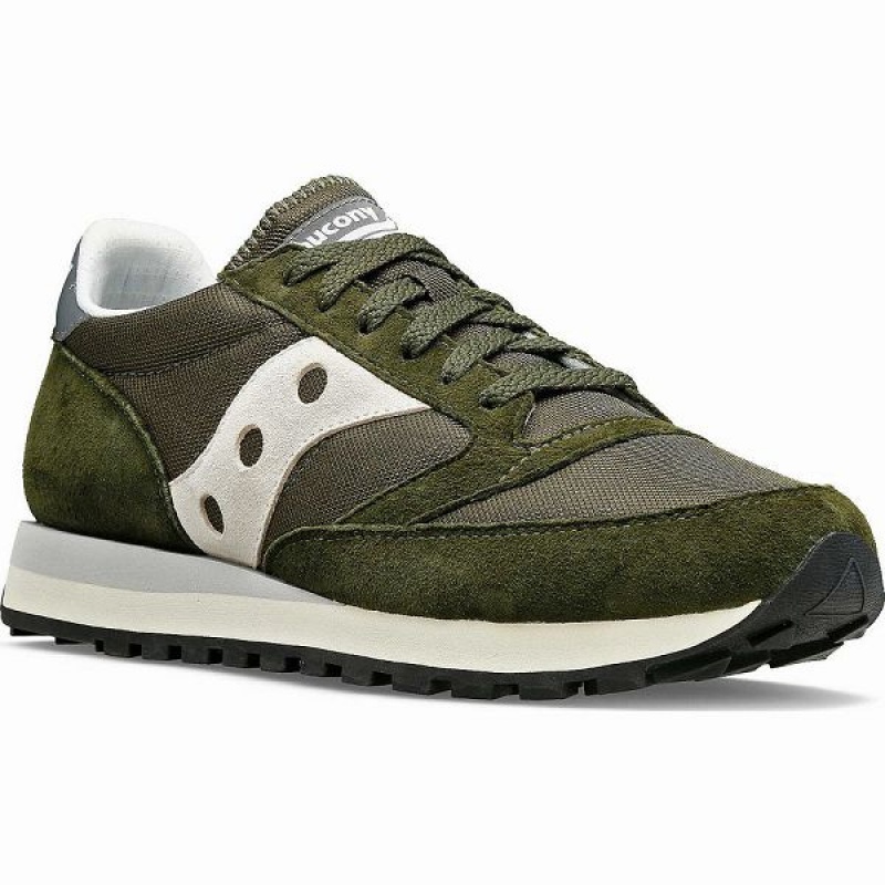 Men's Saucony Jazz 81 Sneakers Olive / Grey | RTOCPKA-01