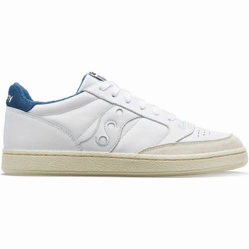 Men\'s Saucony Jazz Court Athletic Sneakers White / Blue | FLTXHVY-79