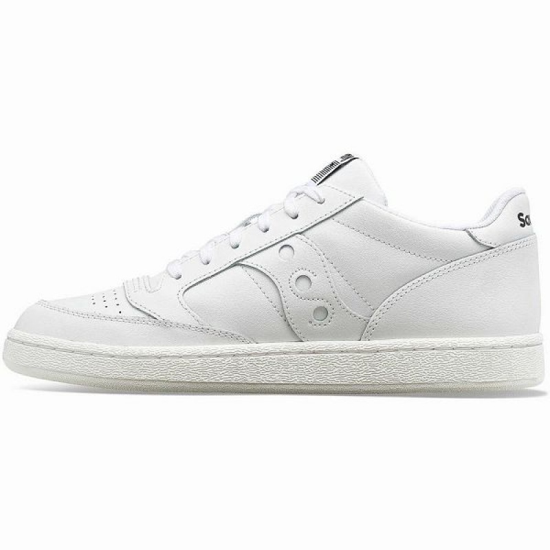 Men's Saucony Jazz Court PU Sneakers White / White | WNEOKYZ-70