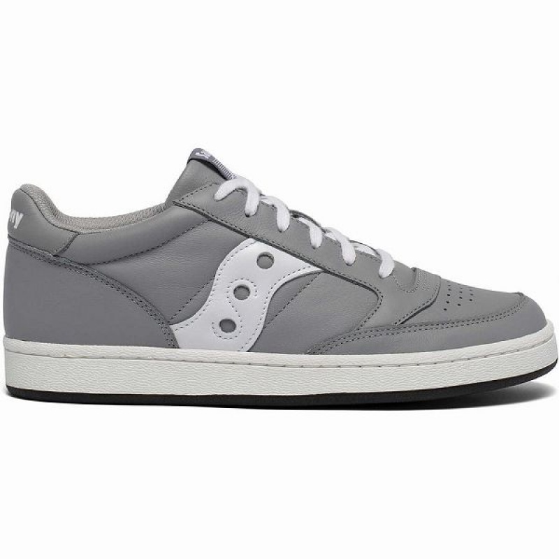 Men\'s Saucony Jazz Court Sneakers Grey / White | ENDFXIA-04