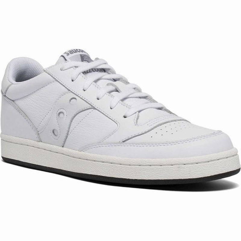 Men's Saucony Jazz Court Sneakers White / White | DHREINY-53