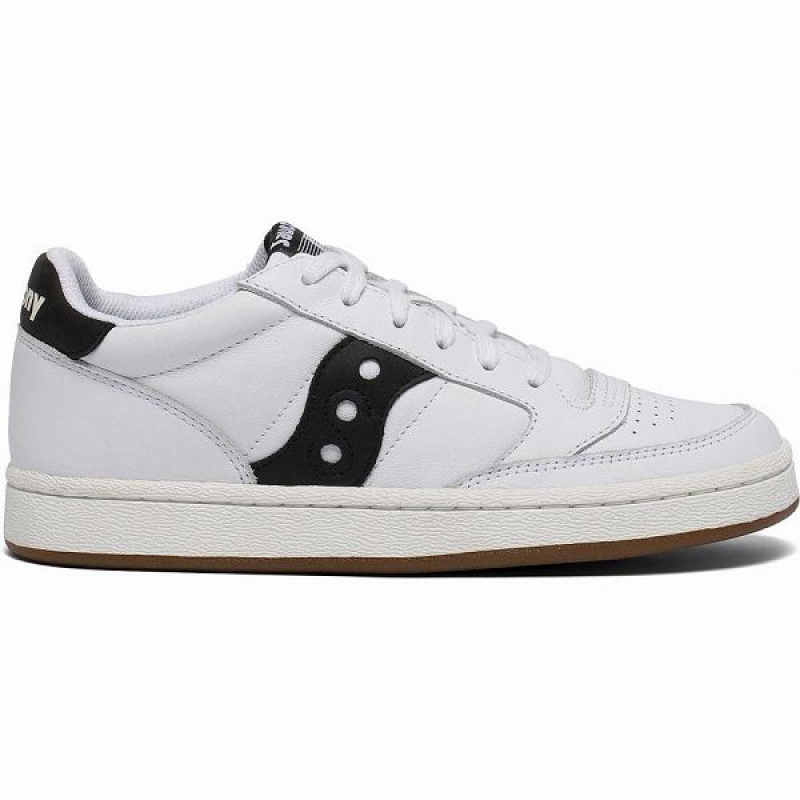 Men\'s Saucony Jazz Court Sneakers White / Black | UPEAMGX-07