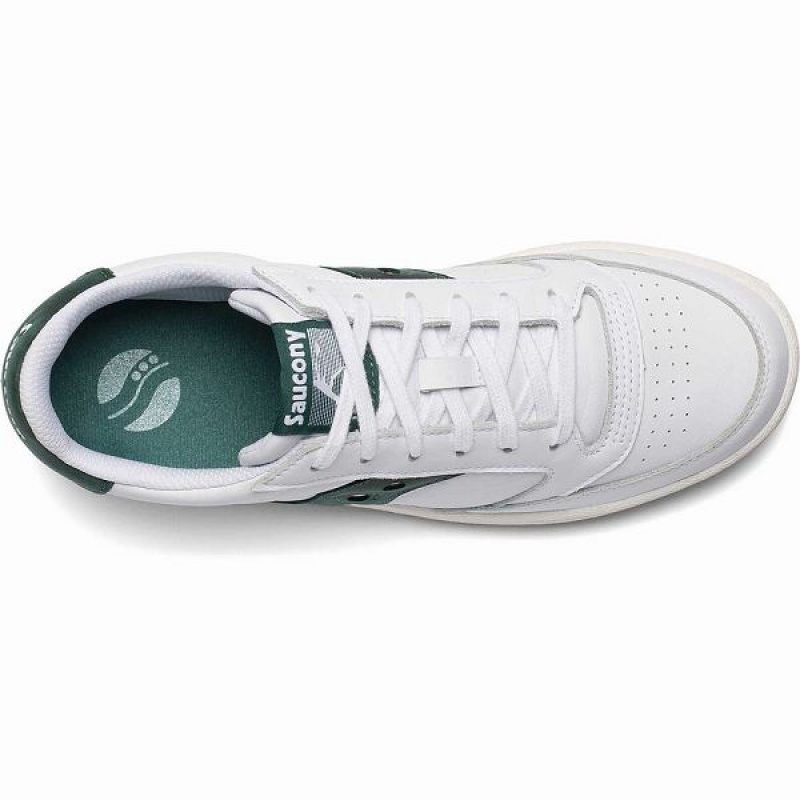 Men's Saucony Jazz Court Sneakers White / Green | XMCGOFW-76