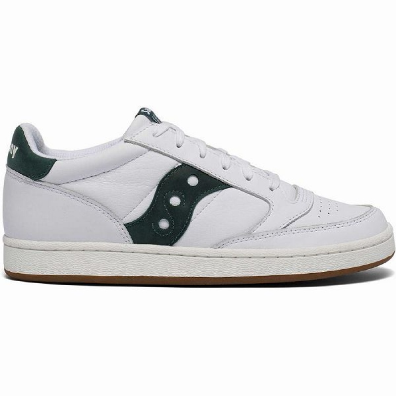 Men\'s Saucony Jazz Court Sneakers White / Green | XMCGOFW-76