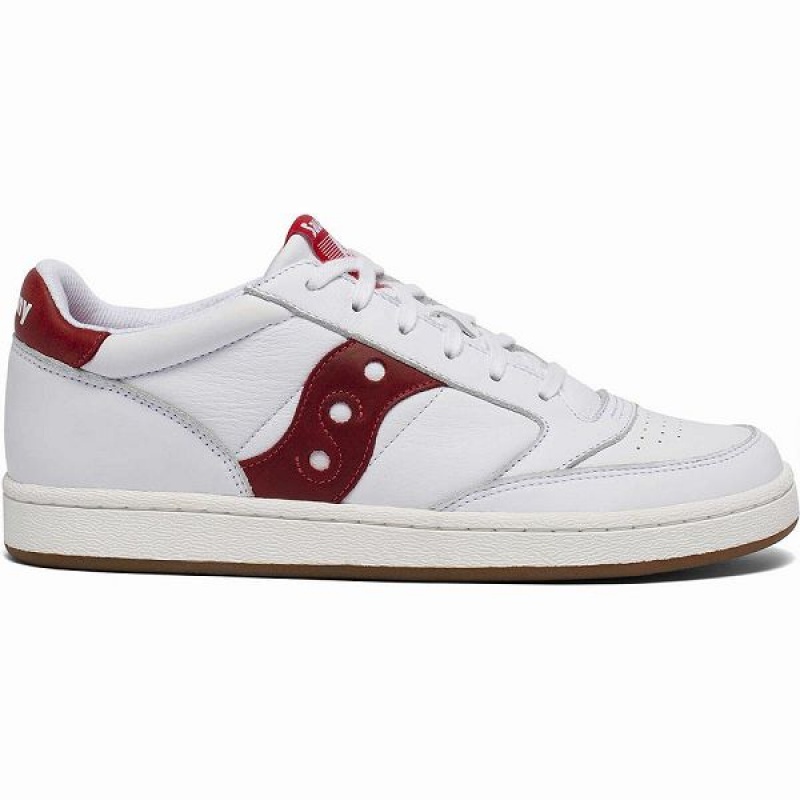 Men\'s Saucony Jazz Court Sneakers White / Red | SNYVJZQ-85