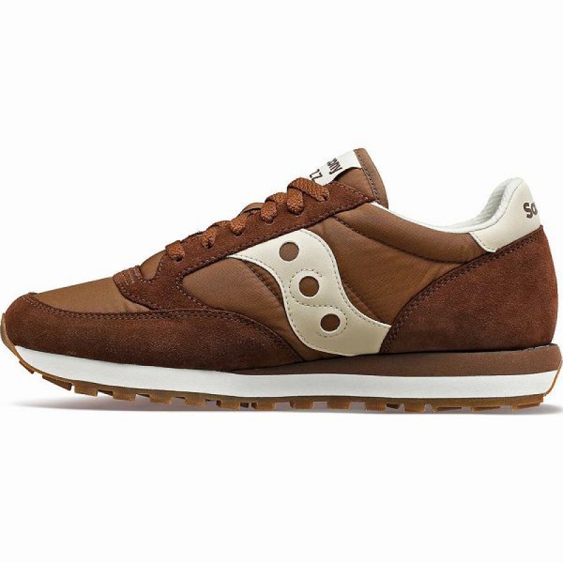 Men's Saucony Jazz Original Sneakers Brown / Cream | TDXEIQN-09