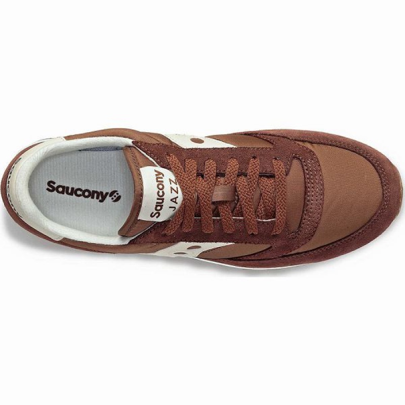 Men's Saucony Jazz Original Sneakers Brown / Cream | TDXEIQN-09