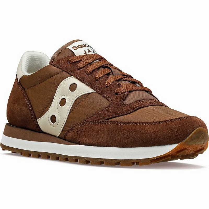 Men's Saucony Jazz Original Sneakers Brown / Cream | TDXEIQN-09