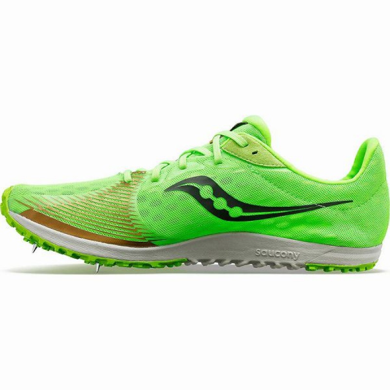 Men's Saucony Kilkenny XC9 Flat Spikes Shoes Green | YDWRZMQ-47