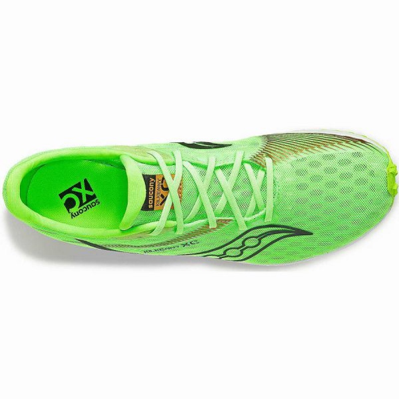 Men's Saucony Kilkenny XC9 Flat Spikes Shoes Green | YDWRZMQ-47