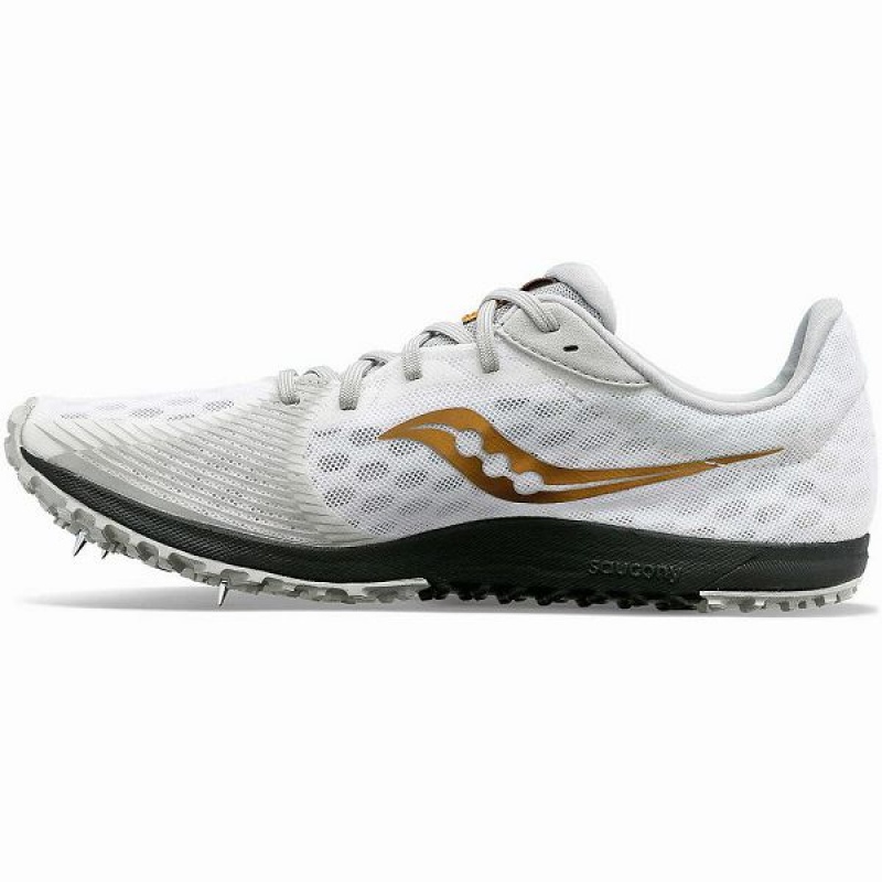 Men's Saucony Kilkenny XC9 Spike Spikes Shoes White | ECBKHTN-82