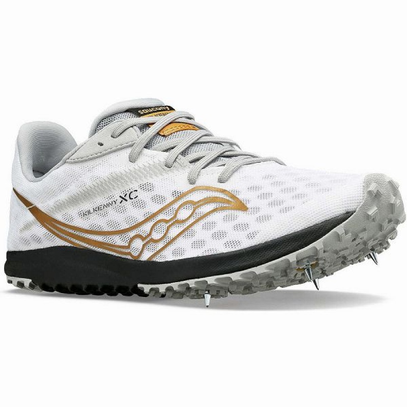 Men's Saucony Kilkenny XC9 Spike Spikes Shoes White | ECBKHTN-82